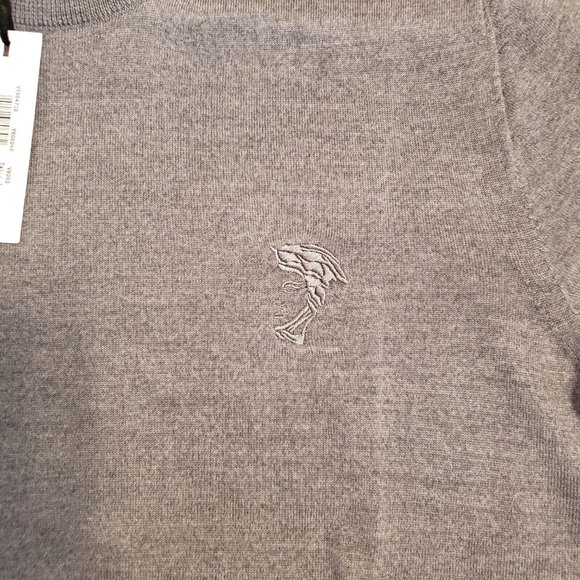 Versace Collection Gray Logo Crewneck Wool Sweater - Picture 3 of 7